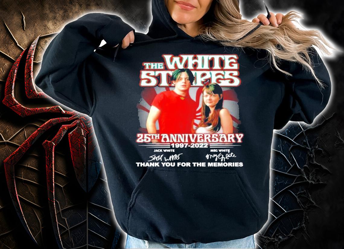 The White Stripes 25th anniversary 1997-2022 signatures shirt