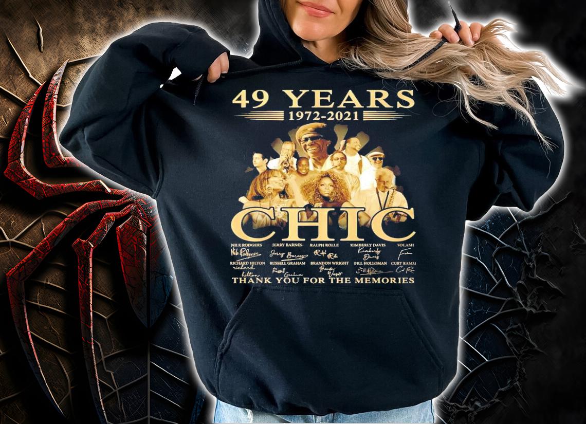 49 years 1972 2021 Chic thank you for the memories shirt hoodie
