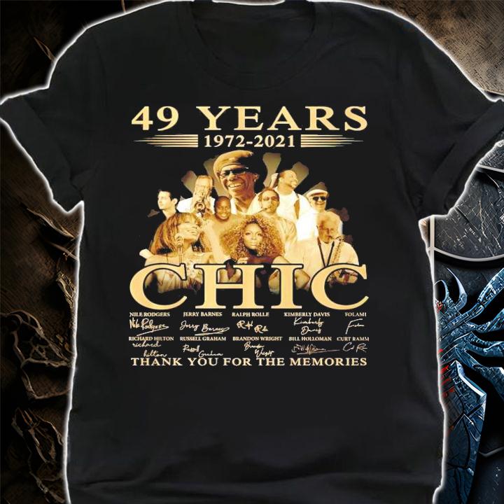 49 years 1972 2021 Chic thank you for the memories shirt shirt