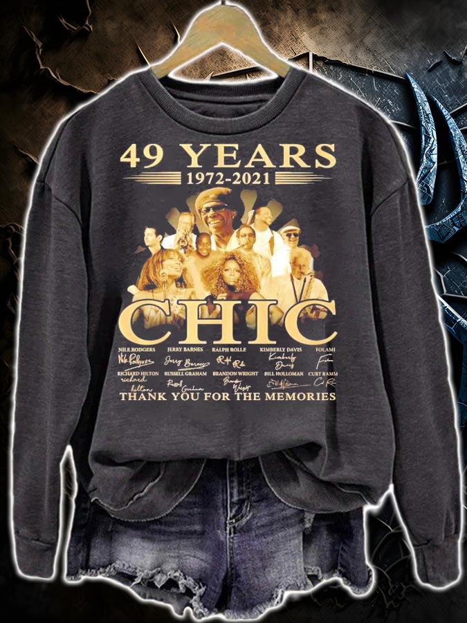 49 years 1972 2021 Chic thank you for the memories shirt sweatshirt