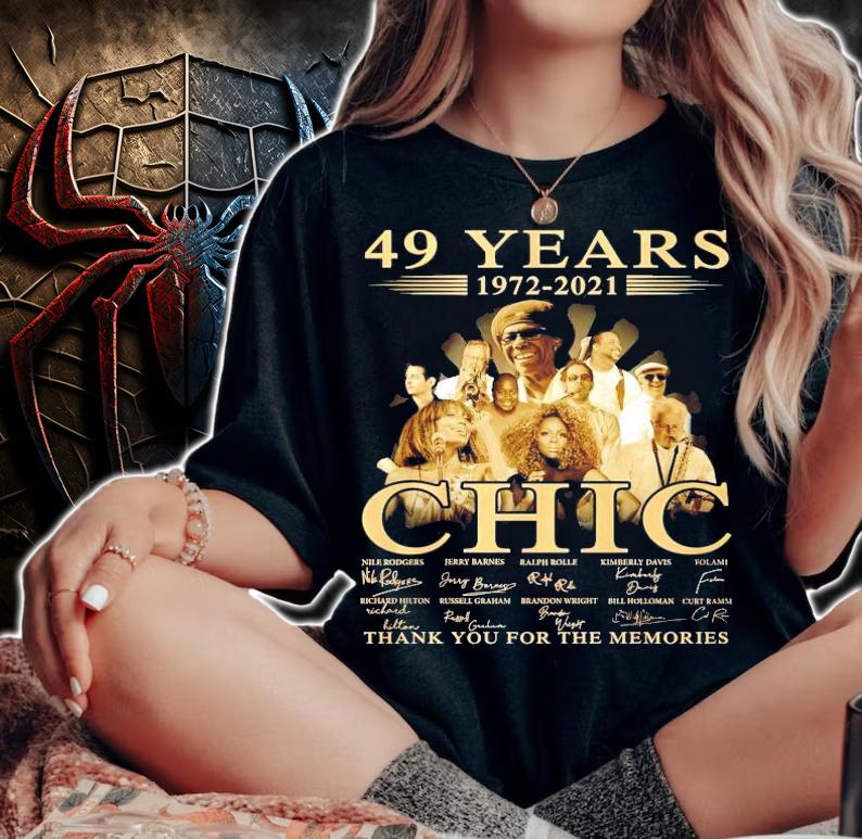 49 years 1972 2021 Chic thank you for the memories shirt woman shirt