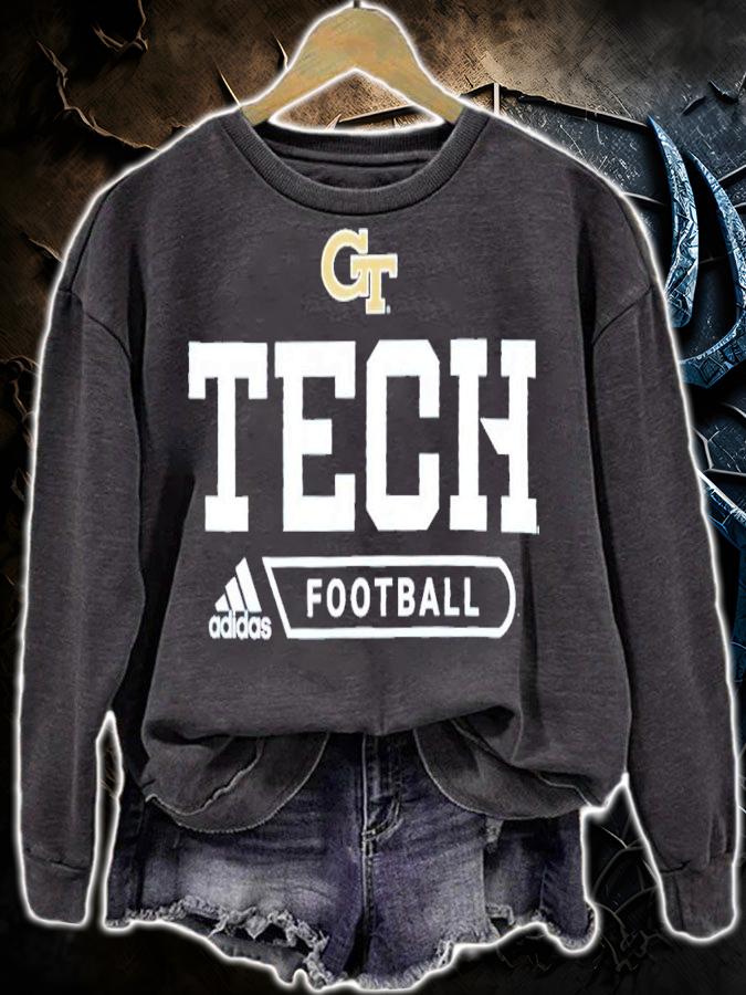 Georgia Tech Adidas Sideline Amplifier Football shirt sweatshirt