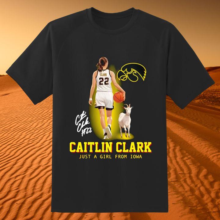 Caitlin Clark Iowa Hawkeyes GOAT Signed T-Shirt - Limited Edition