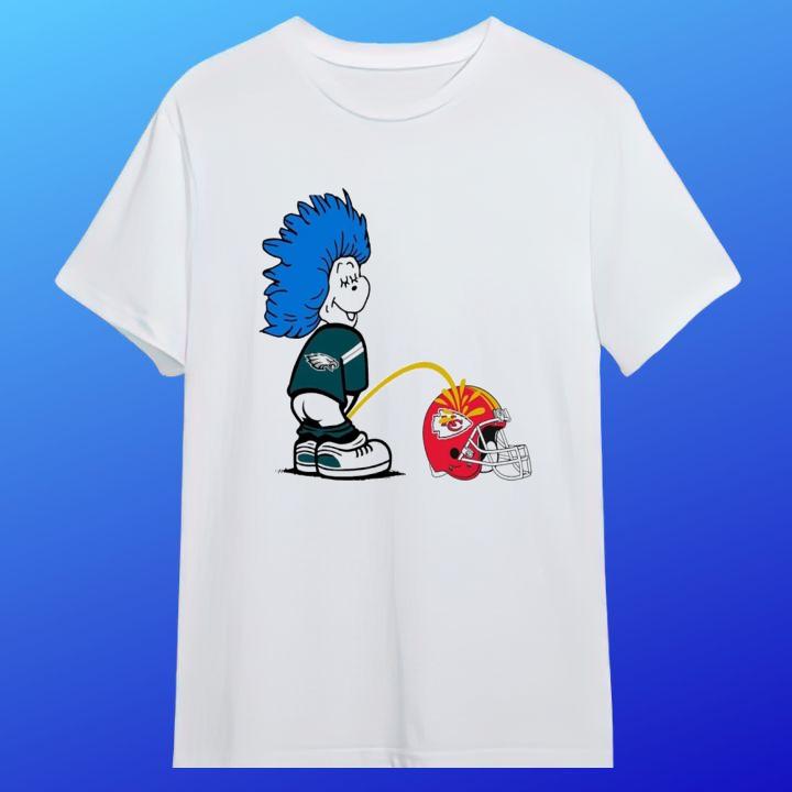 Personalised Philadelphia Eagles Dr. Seuss Peeing Kansas City Chiefs Super Bowl T-Shirt