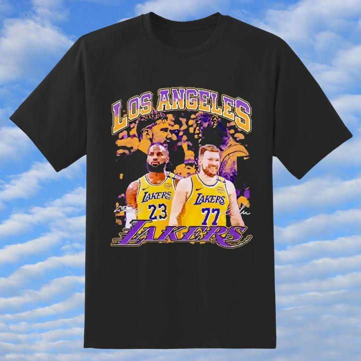 Los Angeles Lakers Luka Doncic LeBron and James Signatures T-Shirt