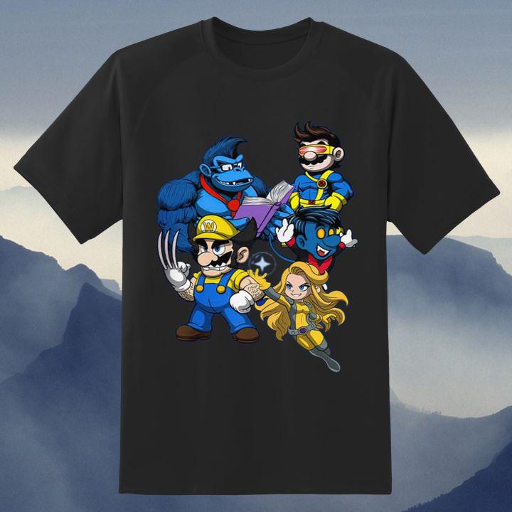 Super Mario Wolverine Superheroes Shirt