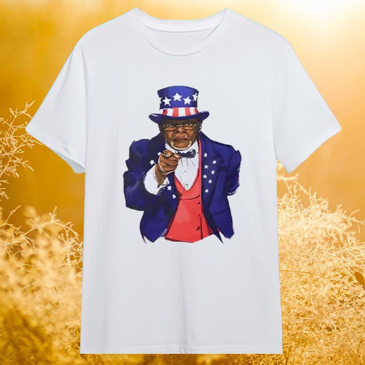 Samuel L. Jackson Uncle Sam Super Bowl Lix Halftime Show T-Shirt