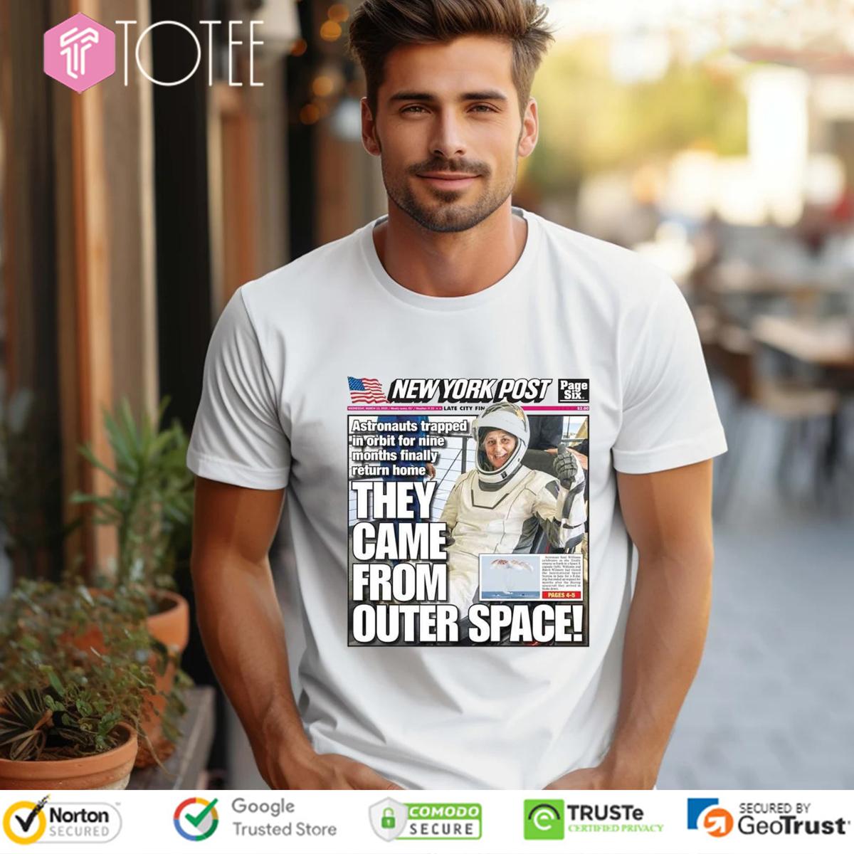 New York Post Astronauts They Come From Outer Space T-Shirt