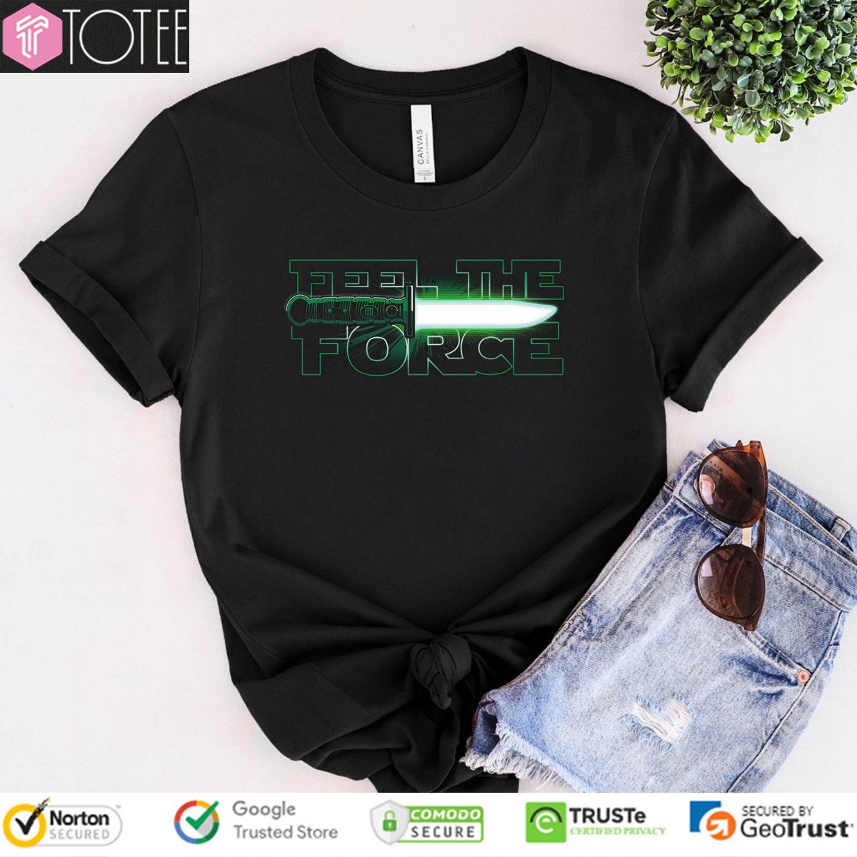 Feel The Force Knife Green Star Wars T-Shirt