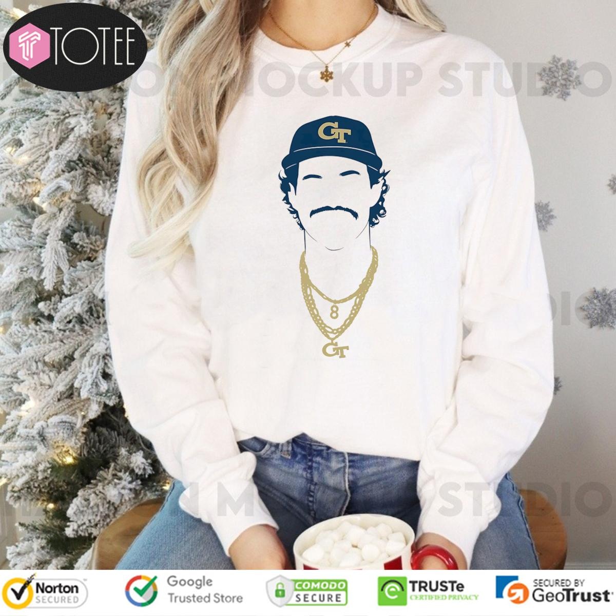 Drew Burress Georgia Tech Yellow Jackets Baseball Silhouette long sleeve