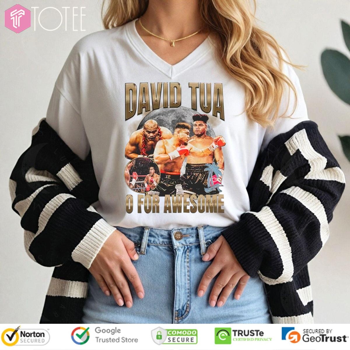 David Tua 0 For Awesome V-neck