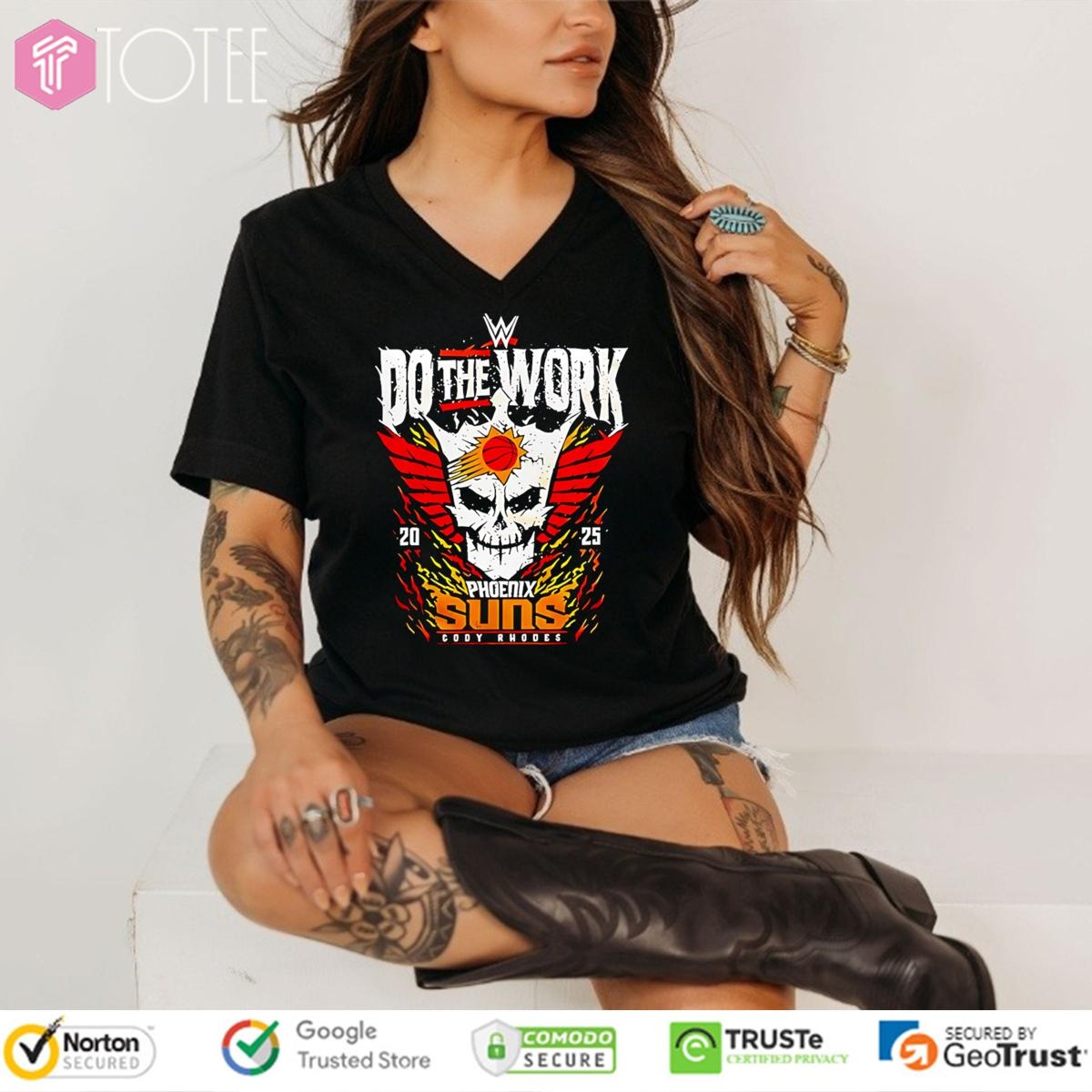 Phoenix Suns Rhea Ripley Do The Work 2025 Wwe V-neck