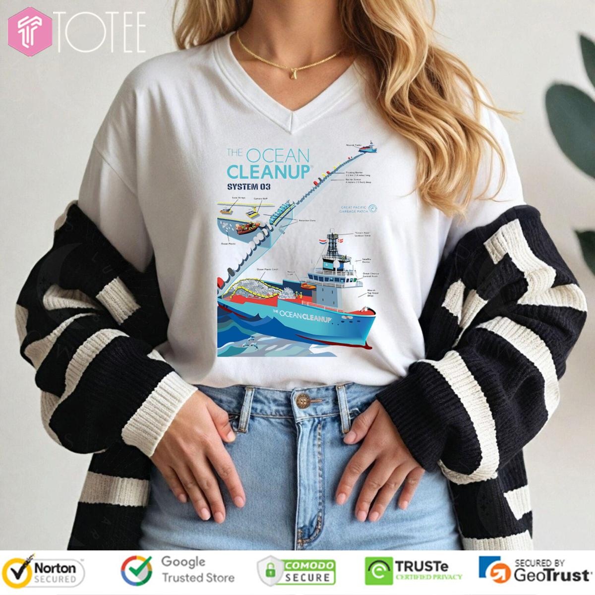 The Ocean Cleanup System 03 V-neck