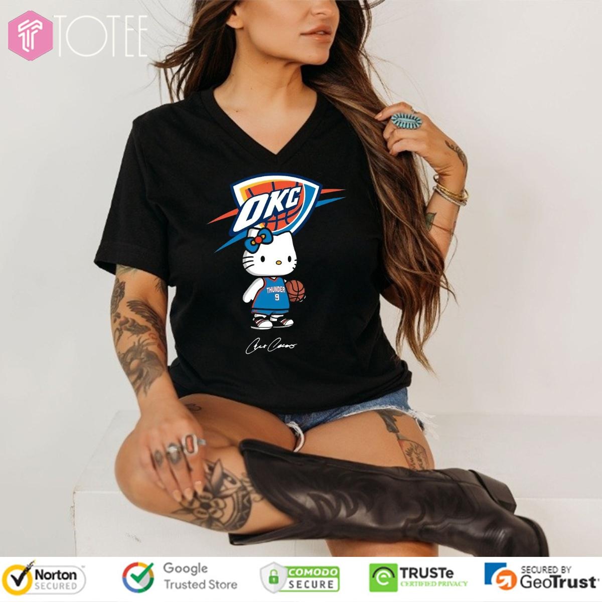 Oklahoma City Thunder Alex Caruso Hello Kitty Signature V-neck