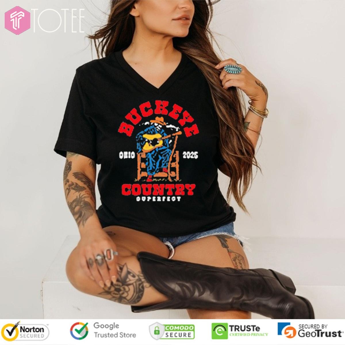 Buckeye Country Superfest Grim Reaper Guitar Ohio 2025 V-neck