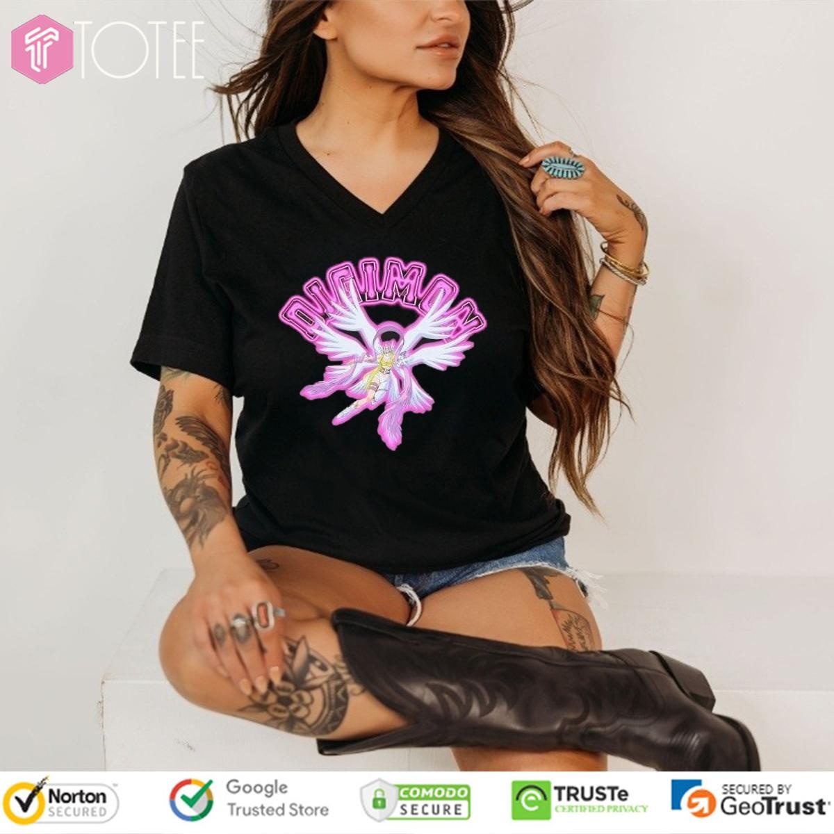 Dim Mak X Digimon Angewomon Shirt V-neck