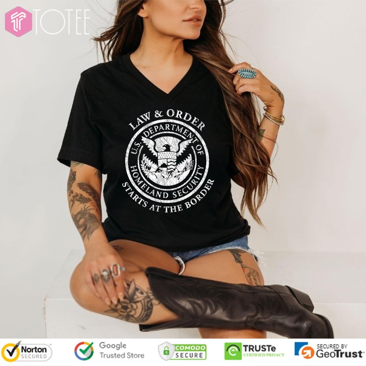 Law And Order U.S. Dhs Starts At The Border V-neck