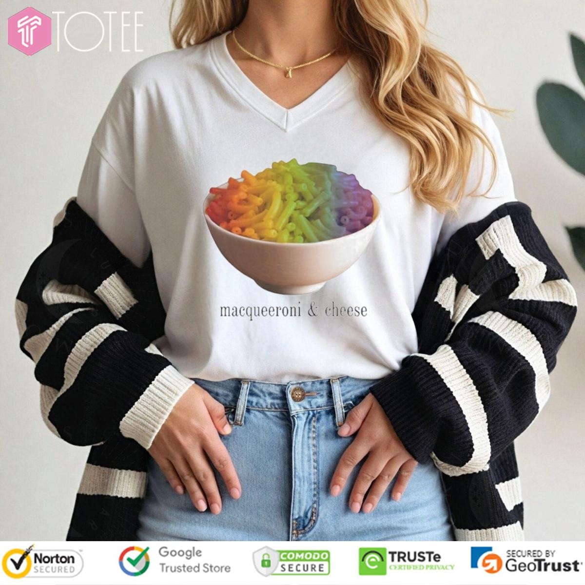 Macqueeroni And Cheese Pride Rainbow V-neck