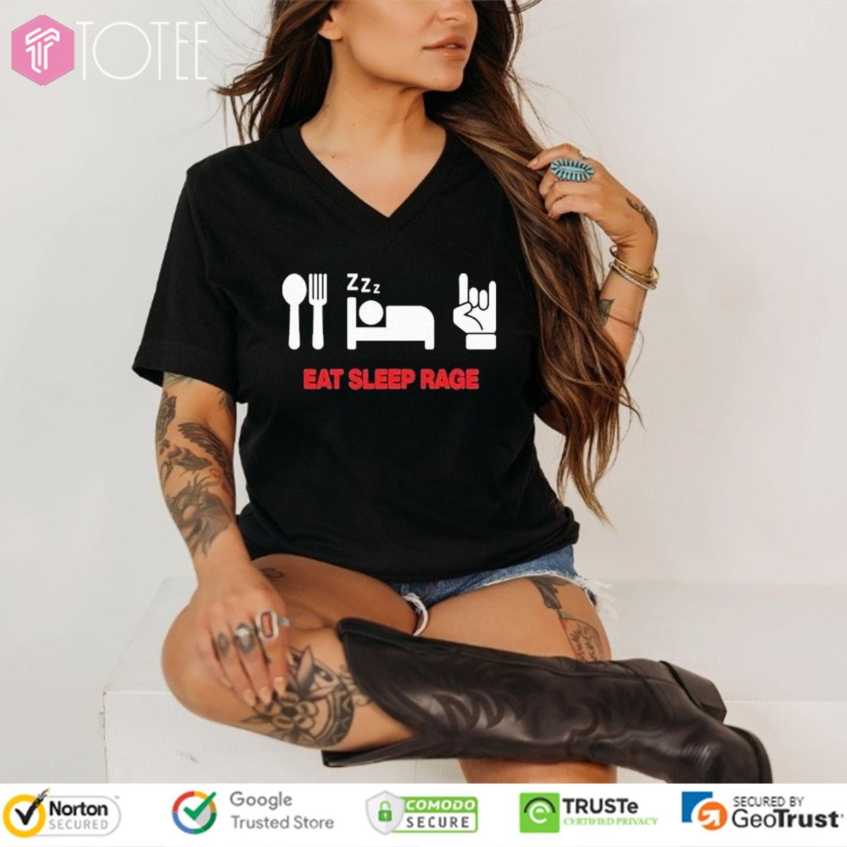 Ray Volpe Eat Sleep Rage Shirt V-neck