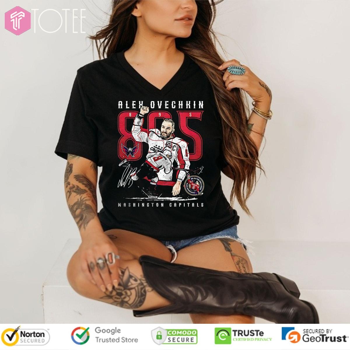 Alex Ovechkin 895 Nhl All Time Goals Washington Capitals Signature V-neck
