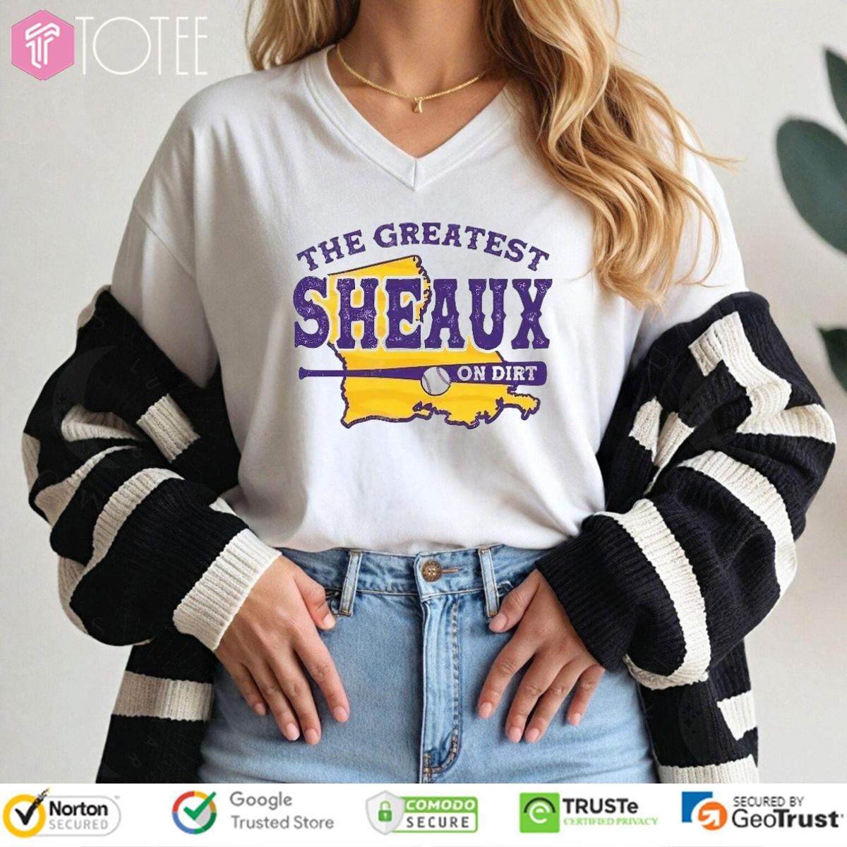 Tigers Baseball The Greatest Sheaux On Dirt V-neck
