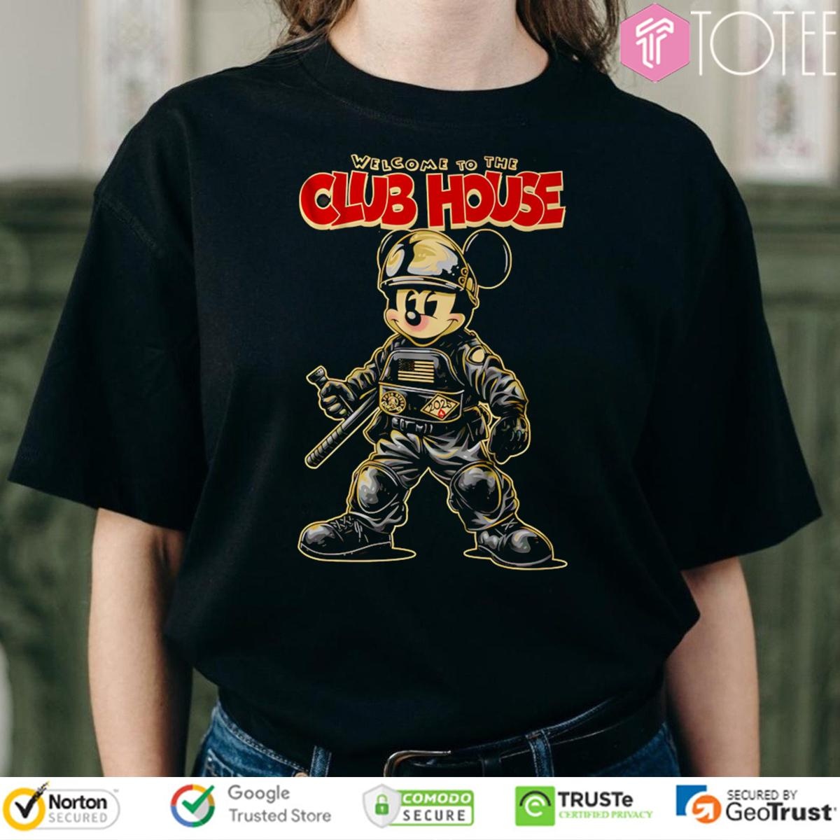 Military Mickey Mouse Welcome To The Club House T-shirt