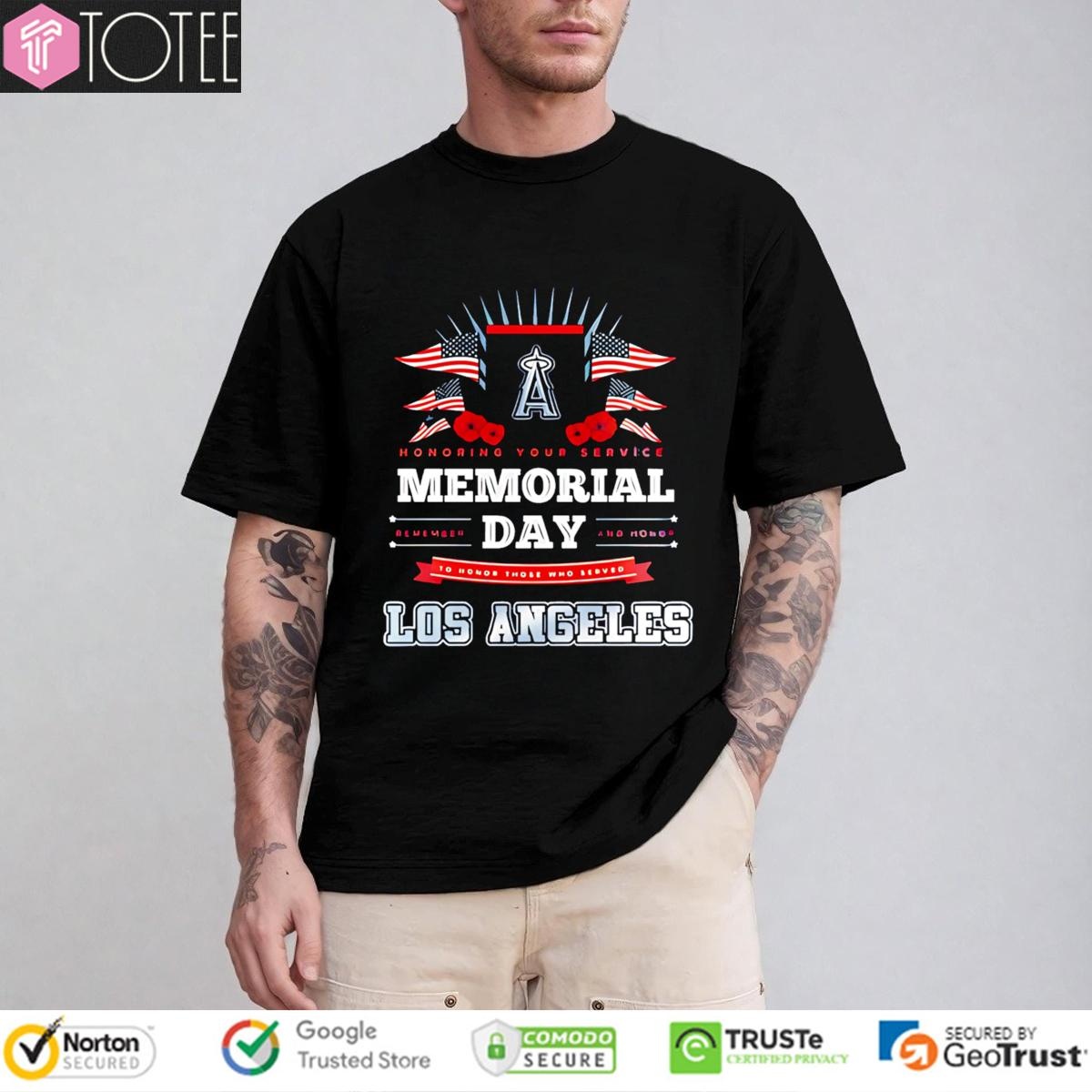 Los Angeles Angels Honoring Your Service Memorial Day T-shirt