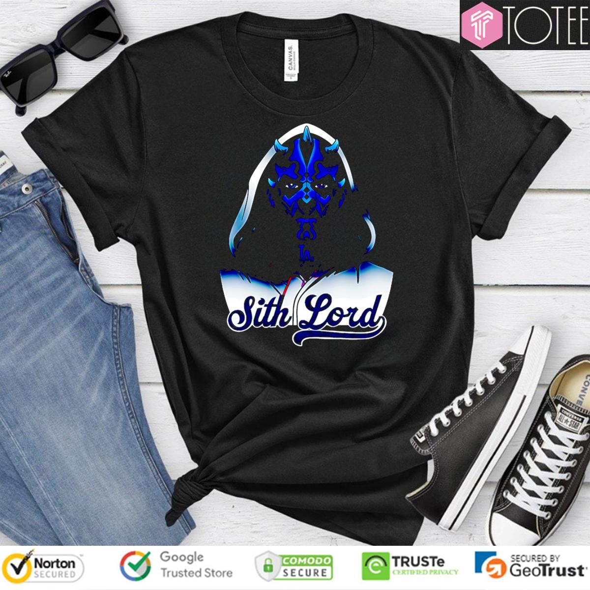 Star Wars Sith Lord Parody Los Angeles Dodgers Baseball T-shirt