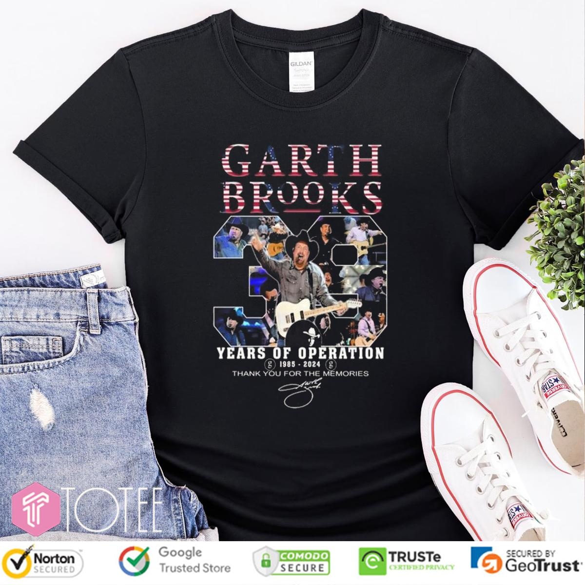 Garth Brooks 39 Years Of Operation 1985-2024 Signature T-shirt
