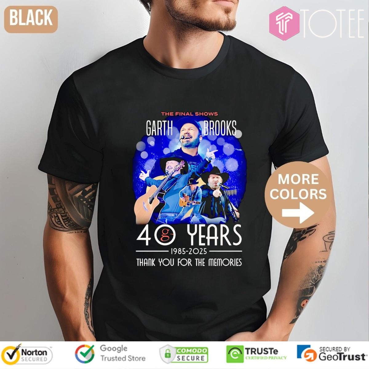 The Final Shows 40 Years 1985-2025 Garth Brooks T-shirt