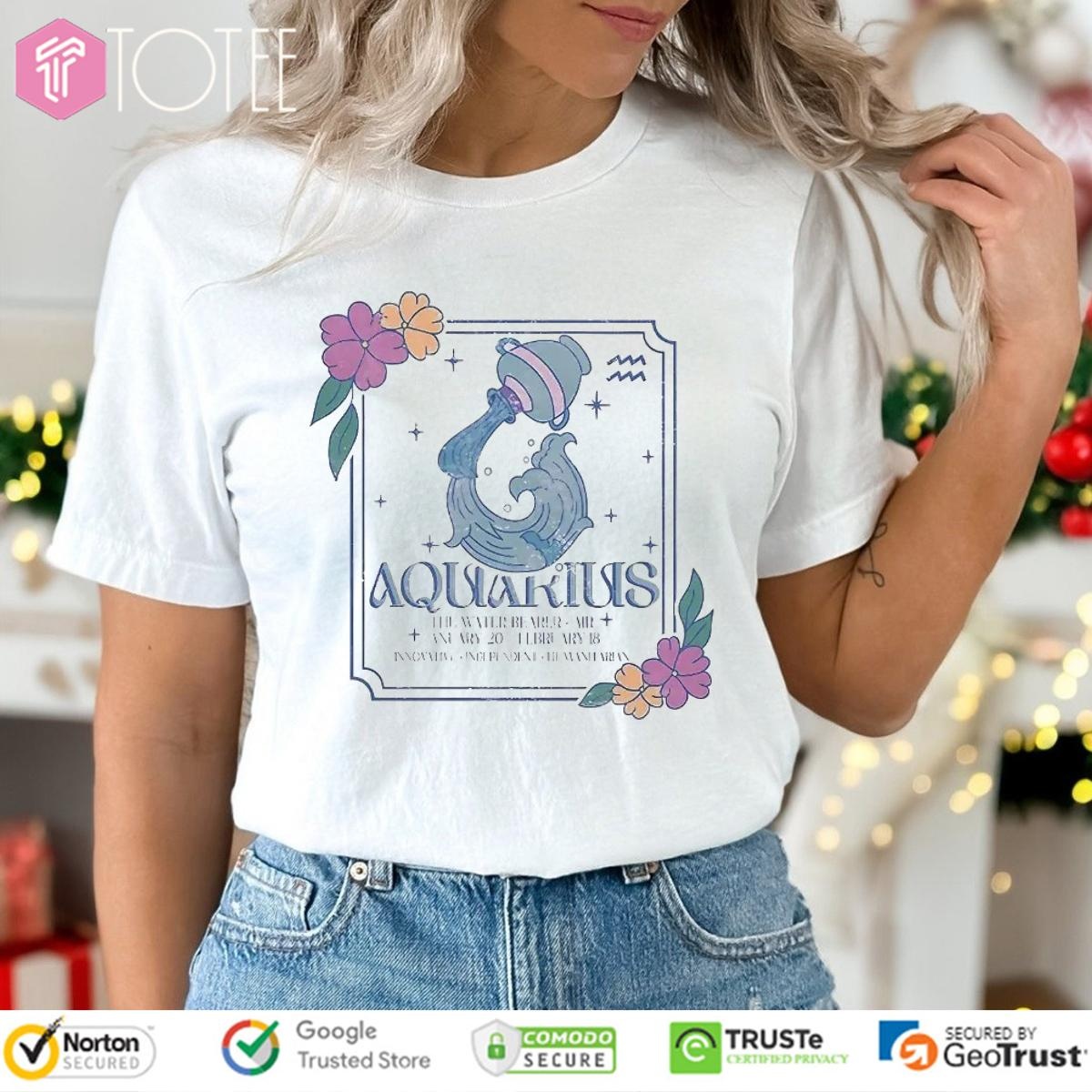 Aquarius Zodiac Sign Water Bearer Astrology T-shirt