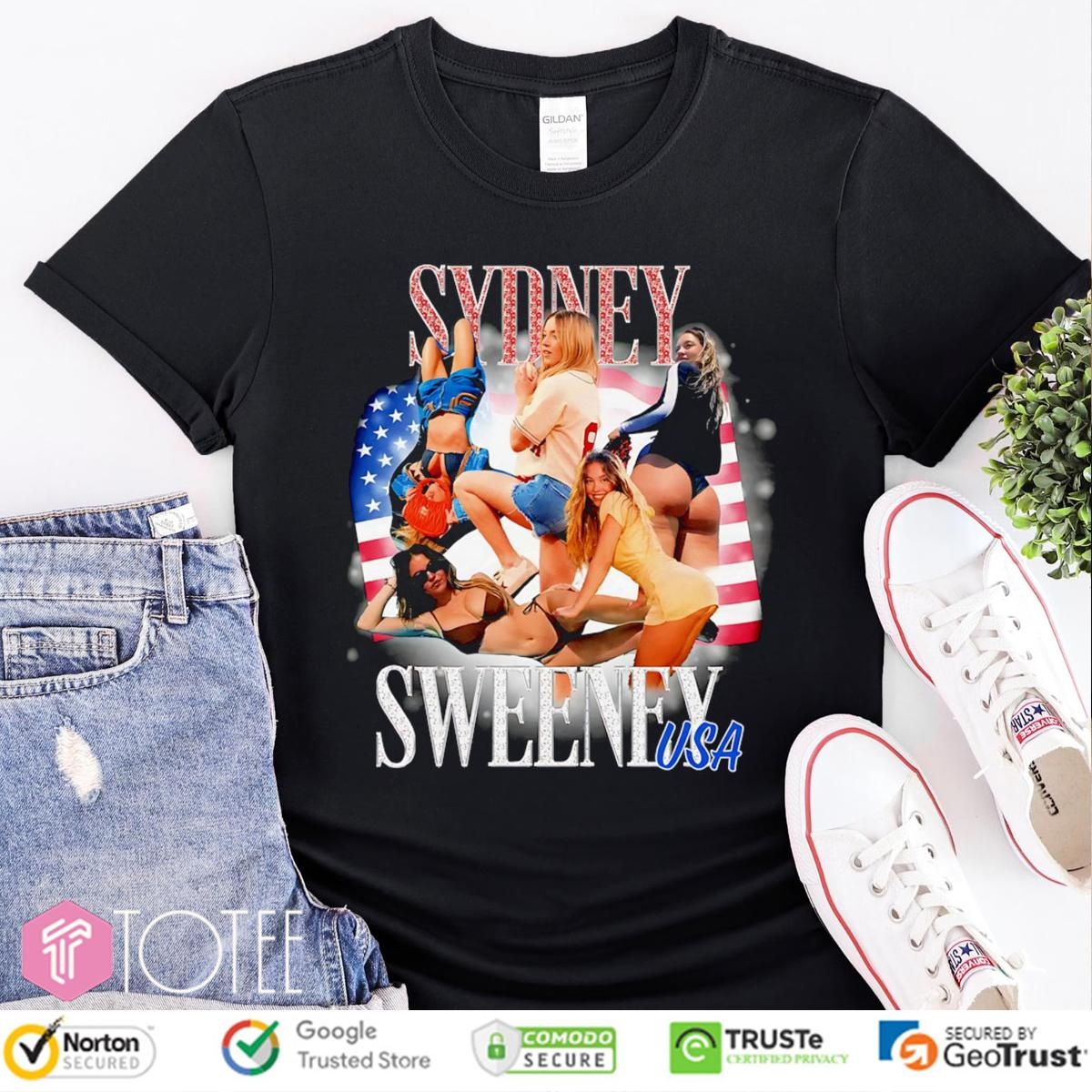 Sydney Sweeney Usa 4Th Of July American Flag T-shirt