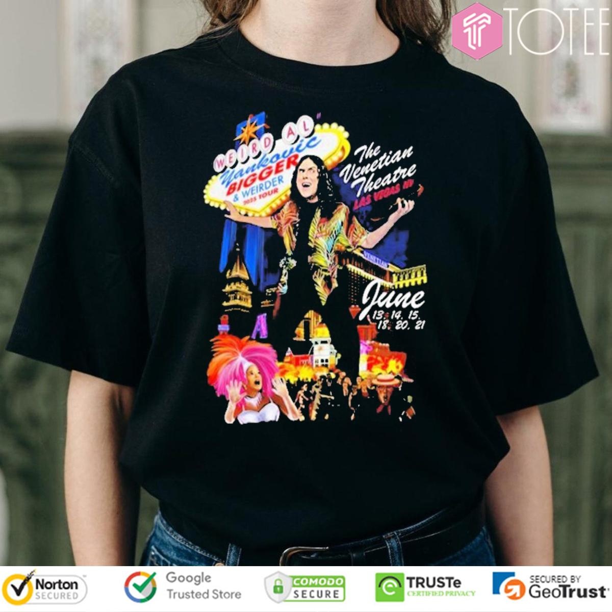 Weird Al Yankovic Bigger & Weirder 2025 Tour The Venetian Theatre Las Vegas T-shirt