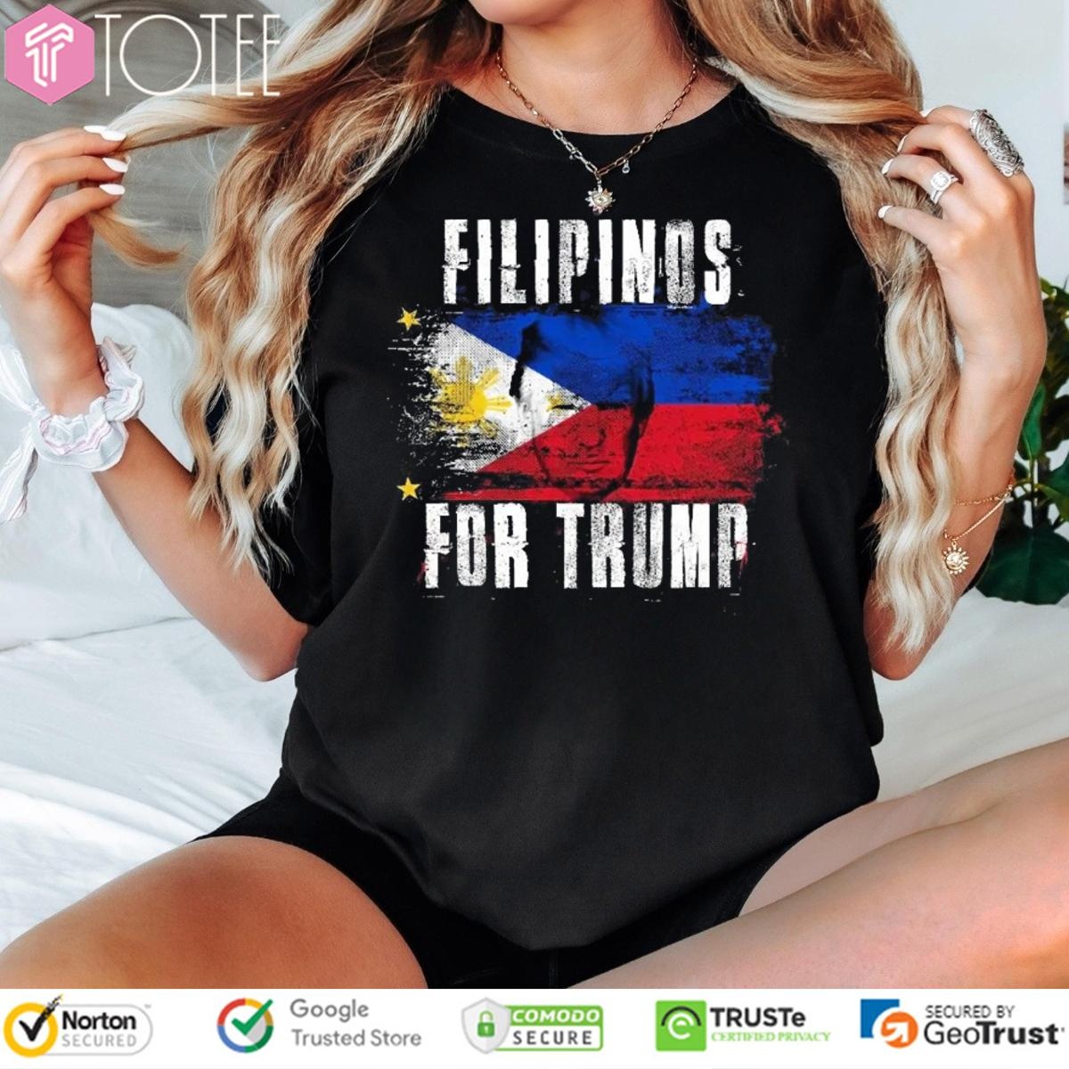 Filipinos For Trump Philippines Flag T-shirt
