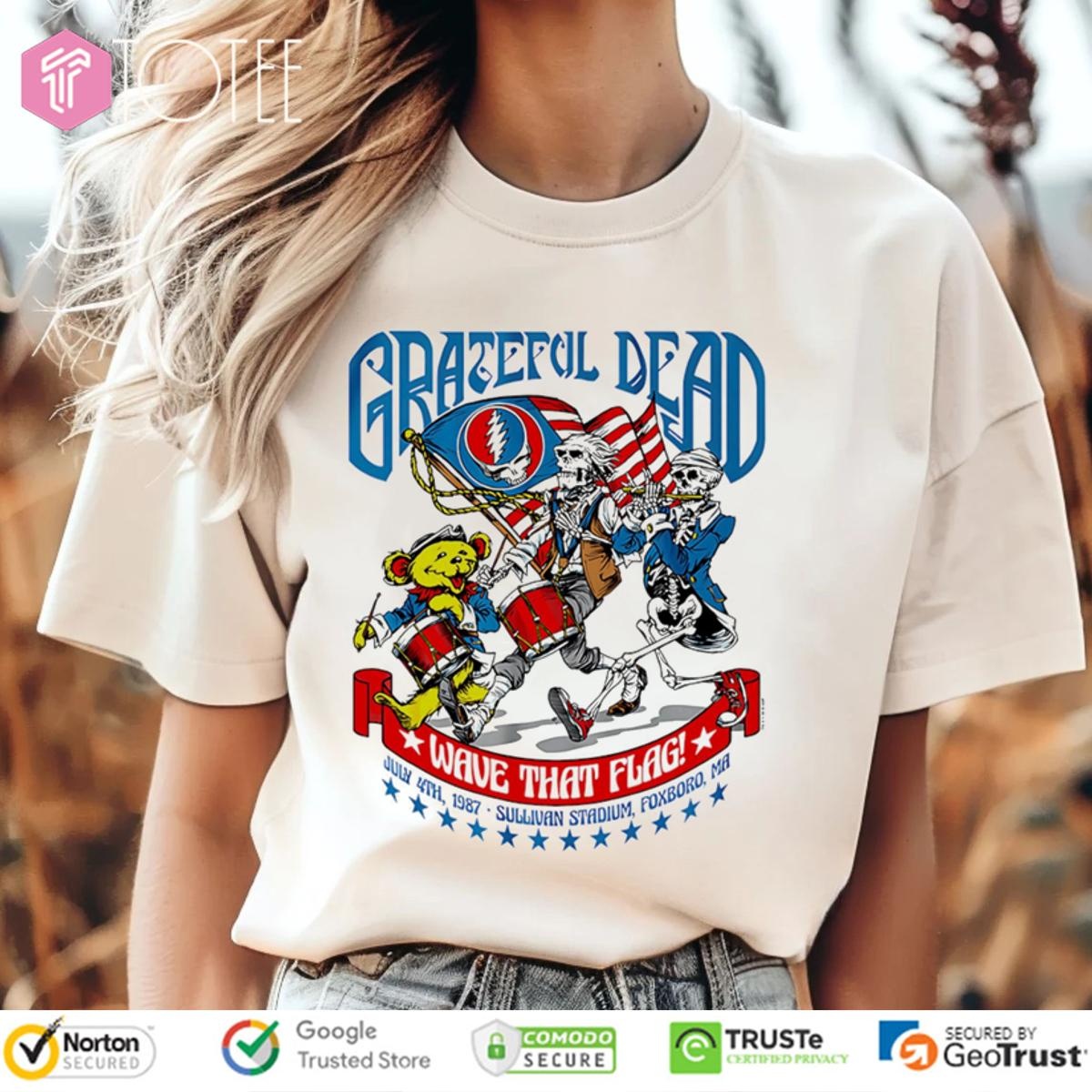 Grateful Dead Wave That Flag Happy 4Th Of July T-shirt