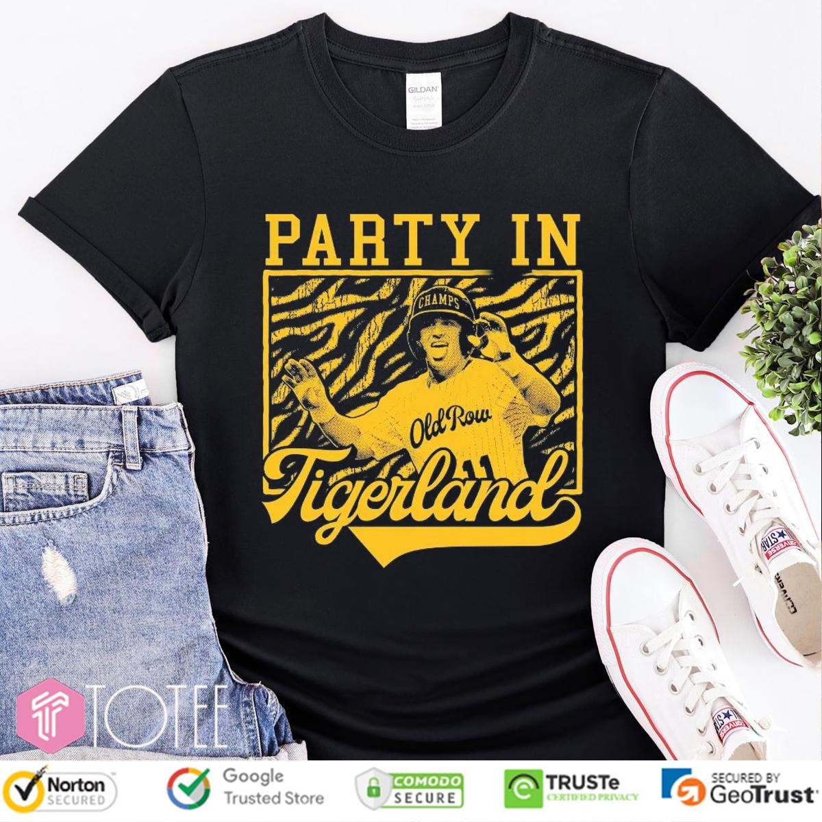 Josh Pearson Tigers Baseball Party In Tigerland Graphic T-shirt