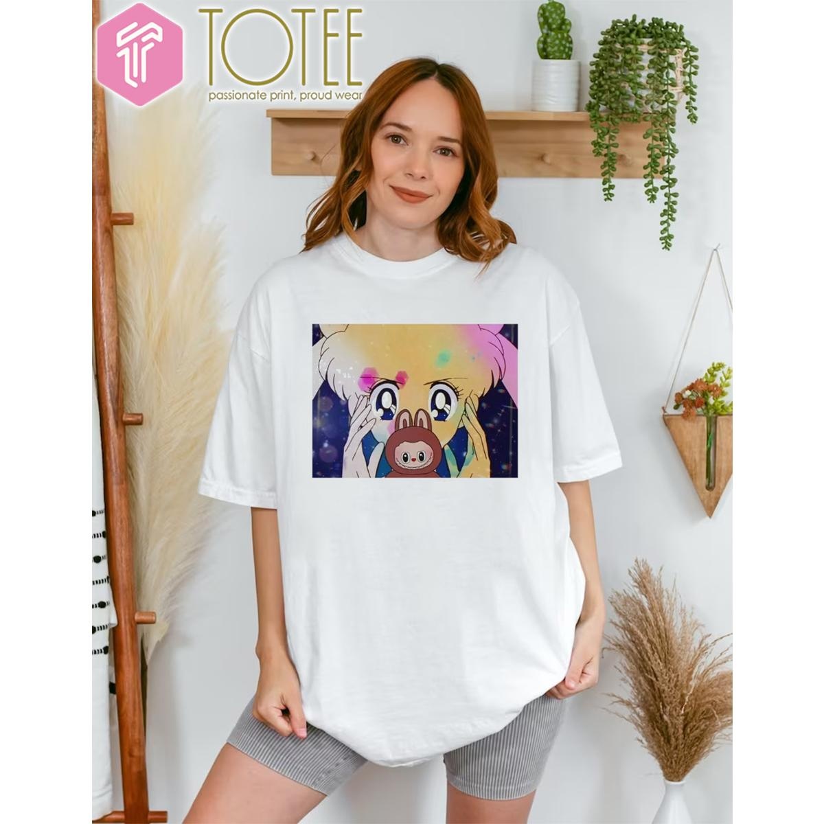 Sailor Moon And Labubu T-shirt