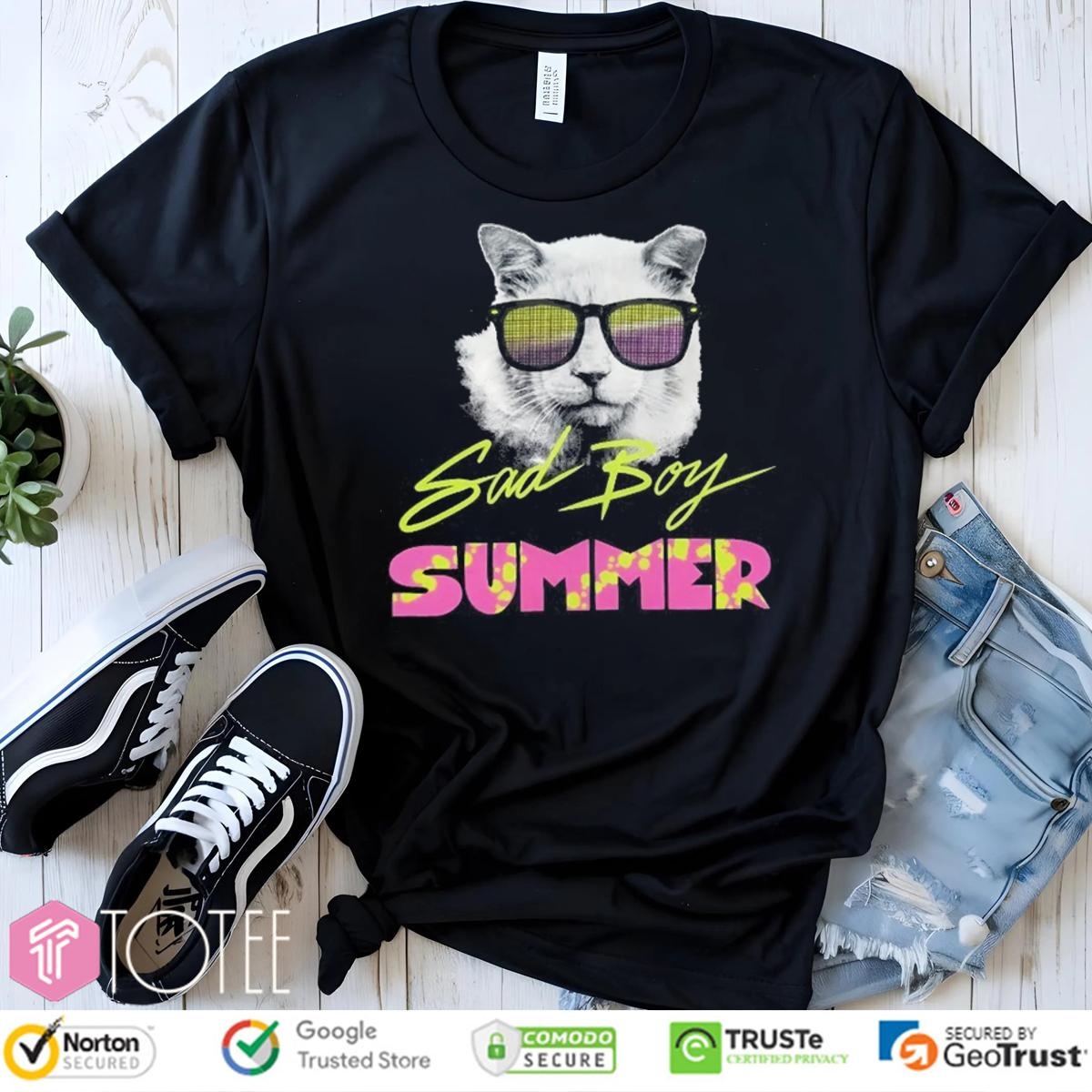 Cat Sad Boy Summer T-shirt