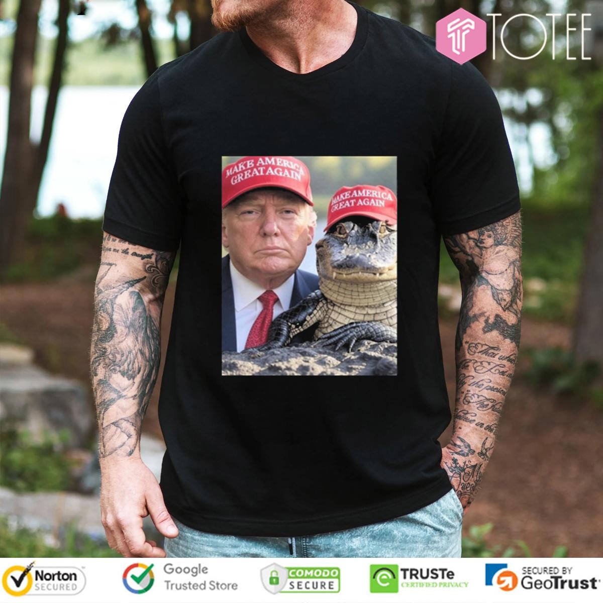 Donald Trump Alligator Alcatraz Make America Great Again T-shirt