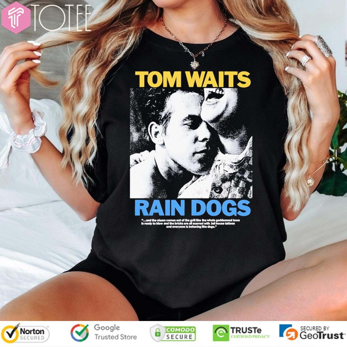 Official Tom Waits Rain Dogs Album T-shirt