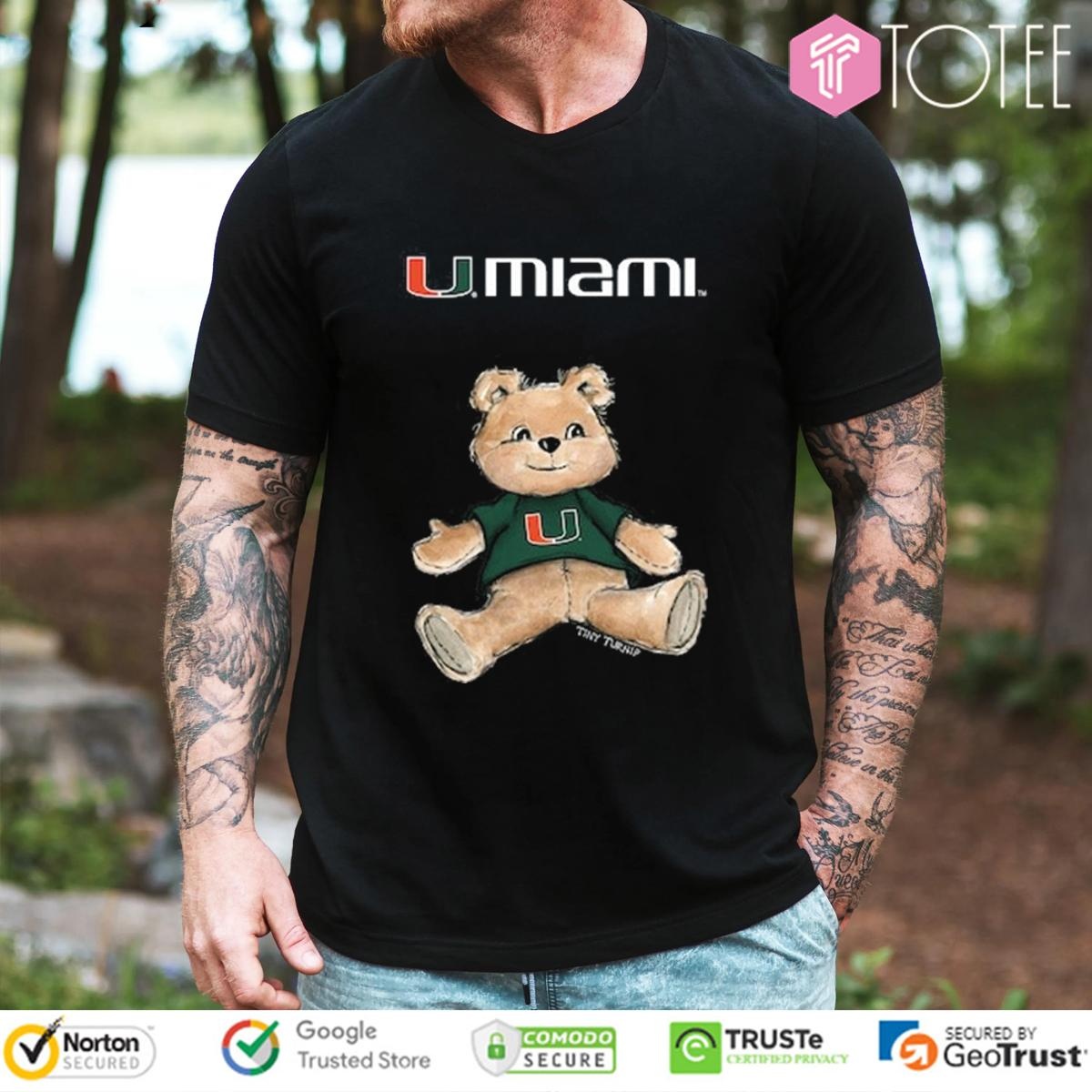 Tiny Turnip Teddy Bear X Miami Hurricanes T-shirt