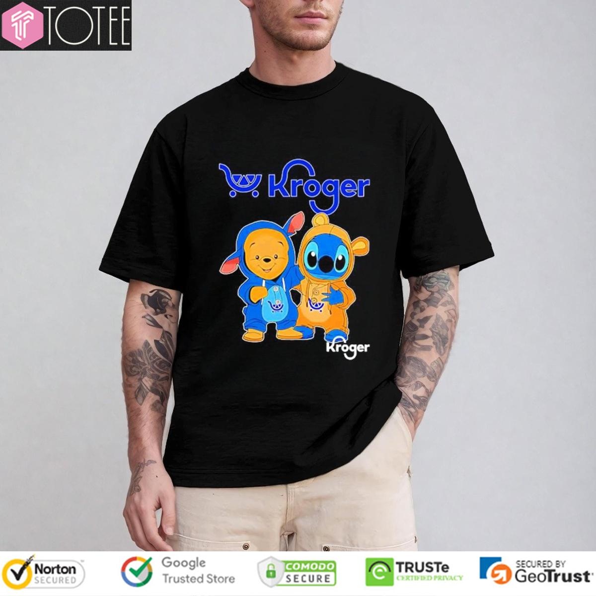 Winnie The Pooh Stitch Disney Kroger Logo T-shirt